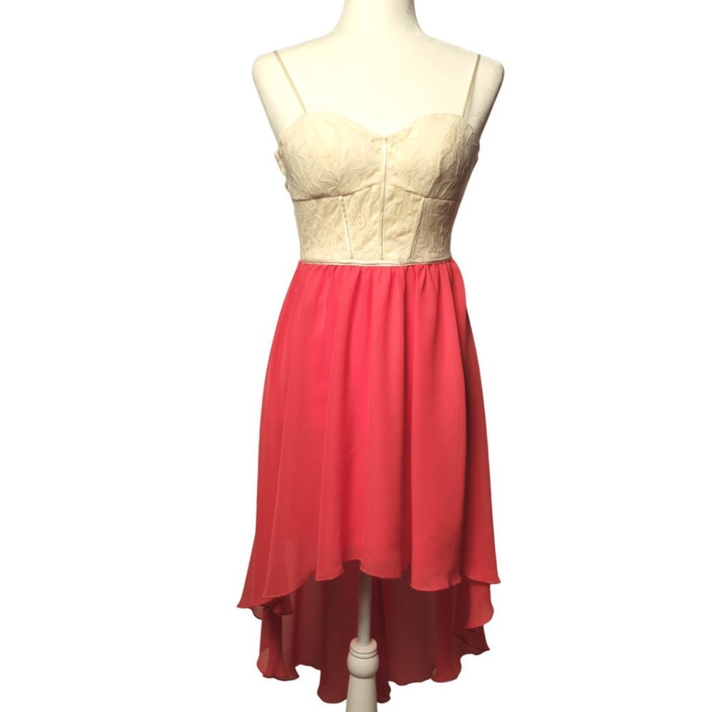 Delia's - Size 1/2 Salmon Hi-Low Sleeveless Strappy Dress